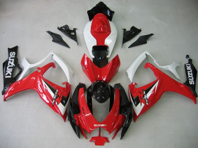 2006-2007 White Red Glossy Black Suzuki GSXR 600 / GSXR 750 Motorcycle Fairing Canada