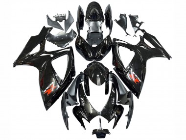2006-2007 Glossy Black Silver Red Suzuki GSXR 600 / GSXR 750 Motorcycle Fairings Canada