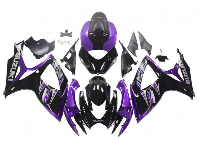 2006-2007 Purple Glossy Black Suzuki GSXR 600 / GSXR 750 Motorcycle Fairing Kits Canada