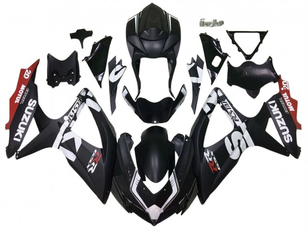 2008-2010 Matte Black Red White Suzuki GSXR 600 / GSXR 750 Motorcycle Fairings Canada