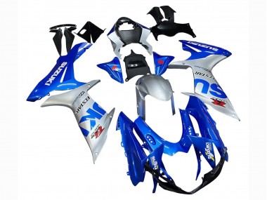 2011-2024 Blue Silver Ecstar Suzuki GSXR 600 / GSXR 750 Motorcycle Fairings Canada