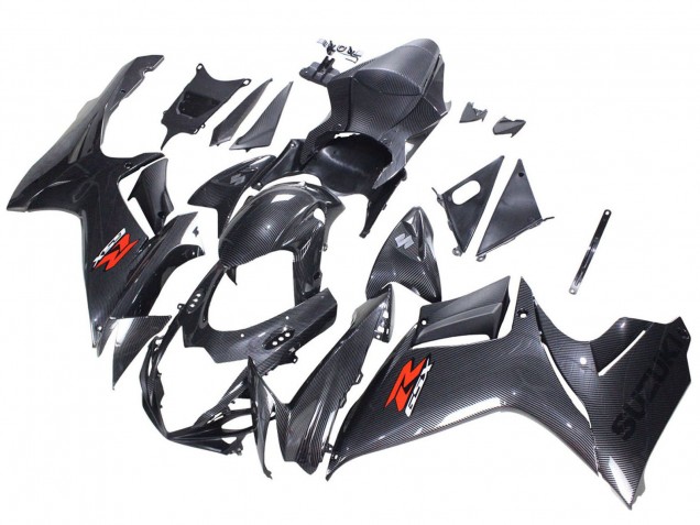 2011-2024 Black Carbon Fiber Red Suzuki GSXR 600 / GSXR 750 Motorcycle Fairings Canada