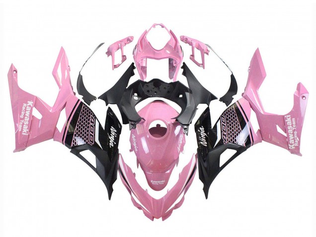2018-2024 Pink Matte Black Honeycomb Kawasaki Ninja 400 Motorcycle Fairings Canada