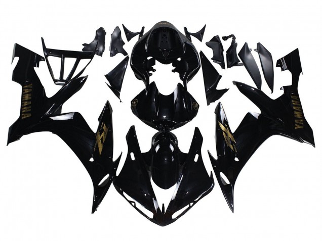 2004-2006 Glossy Black Gold Decals Yamaha YZF 1000 R1 Motorcycle Fairings Canada