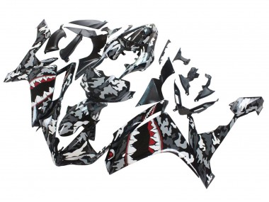 2007-2008 Grey White Camouflage Shark Yamaha YZF 1000 R1 Motorcycle Fairings Canada