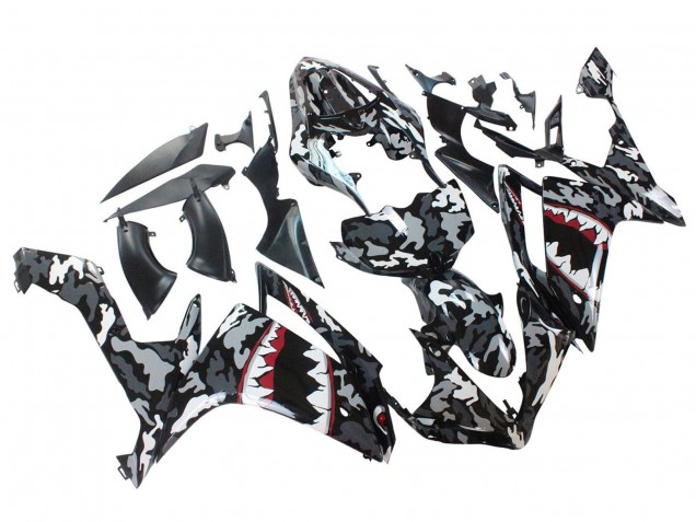 2007-2008 Grey White Camouflage Shark Yamaha YZF 1000 R1 Motorcycle Fairings Canada