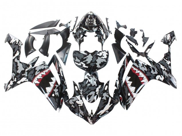 2007-2008 Grey White Camouflage Shark Yamaha YZF 1000 R1 Motorcycle Fairings Canada