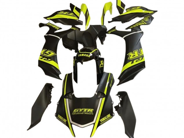 2020-2025 Glossy Black Fluorescent Yellow Yamaha YZF 1000 R1 Motorcycle Fairings Canada