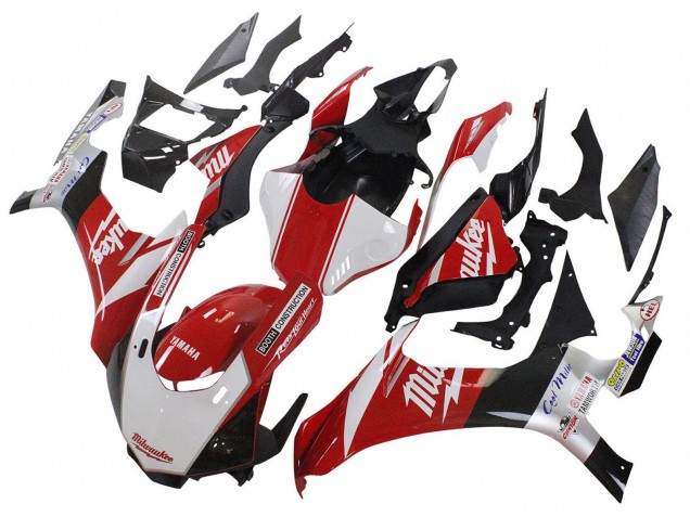 2020-2025 White Red Black Milwaukee Yamaha YZF 1000 R1 Motorcycle Fairings Canada
