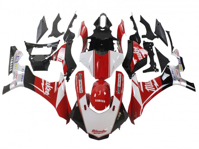 2020-2025 White Red Black Milwaukee Yamaha YZF 1000 R1 Motorcycle Fairings Canada