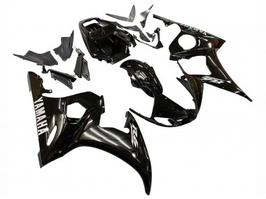 2003-2004 Glossy Black White Decals Yamaha YZF R6 Motorcycle Fairings Canada
