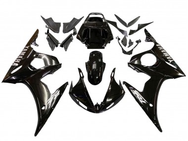 2003-2004 Glossy Black White Decals Yamaha YZF R6 Motorcycle Fairings Canada