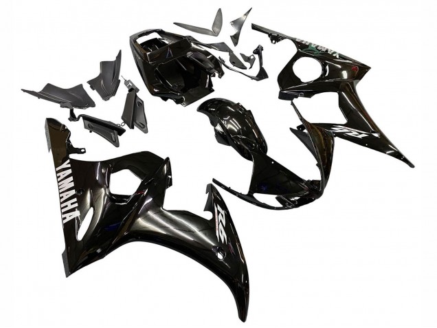 2006-2009 Glossy Black White Decals Yamaha YZF R6S Motorcycle Fairings Canada