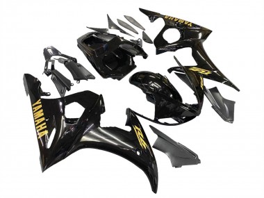 2006-2009 Glossy Black Gold Decals Yamaha YZF R6S Motorcycle Fairings Canada