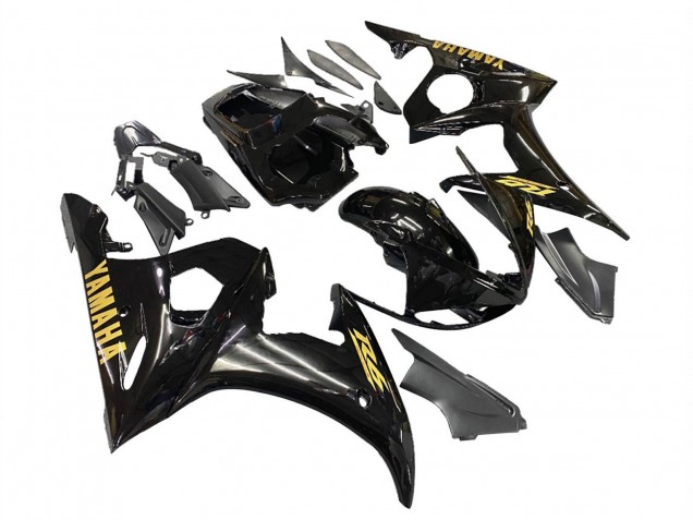 2006-2009 Glossy Black Gold Decals Yamaha YZF R6S Motorcycle Fairings Canada