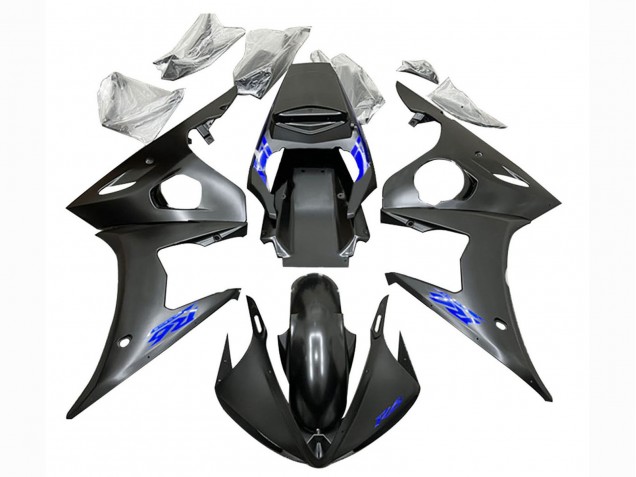 2003-2004 Matte Black Blue Yamaha YZF R6 Motorcycle Fairings Canada