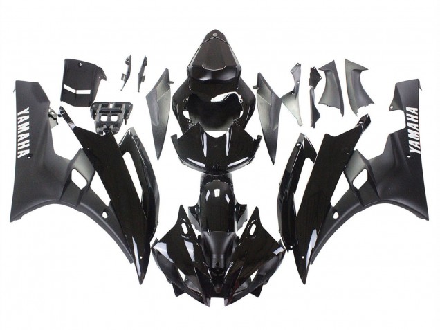 2006-2007 Glossy Black Matte Black Yamaha YZF 600 R6 Motorcycle Fairings Canada
