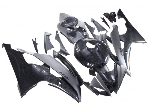 2008-2016 Grey Black Carbon Fiber Style Yamaha YZF 600 R6 Motorcycle Fairings Canada