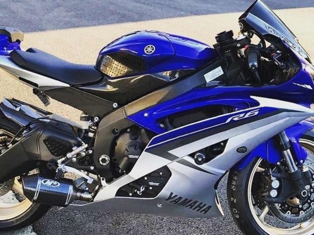 2008-2016 Silver Blue Yamaha YZF 600 R6 Motorcycle Fairings Canada