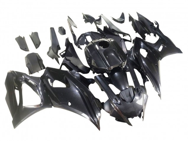 2021-2024 Black Carbon Fiber Carbon Fiber Yamaha YZF R7 Motorcycle Fairings Canada