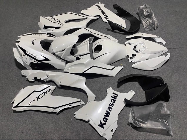 2021-2026 Pearl White Black Kawasaki ZX10R Motorcycle Fairings Canada