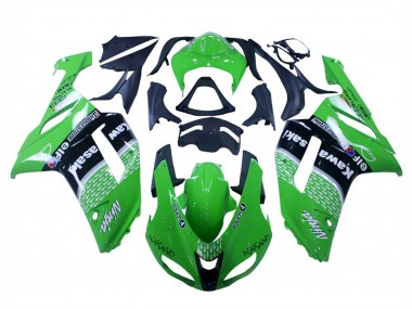 2007-2008 Green Black Ninja Kawasaki ZX6R Motorcycle Fairings Canada