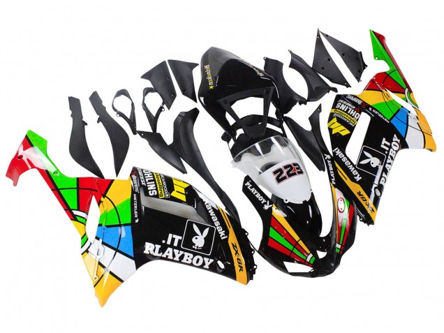 2007-2008 Colorful Playboy 223 Kawasaki ZX6R Motorcycle Fairings Canada