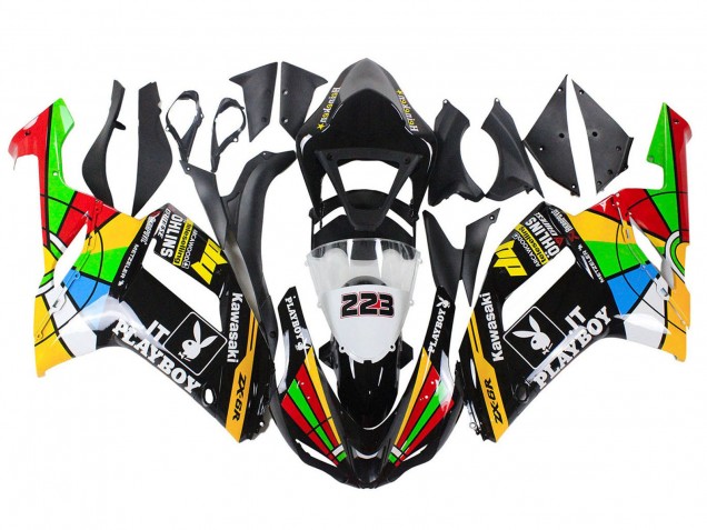 2007-2008 Colorful Playboy 223 Kawasaki ZX6R Motorcycle Fairings Canada