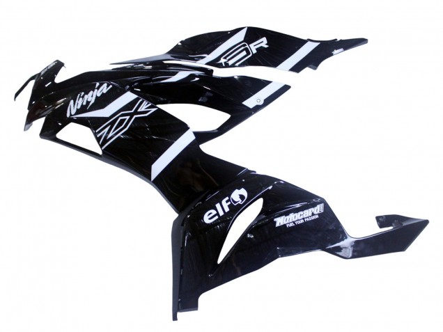 2019-2022 Glossy Black White Kawasaki ZX6R Motorcycle Fairings Canada