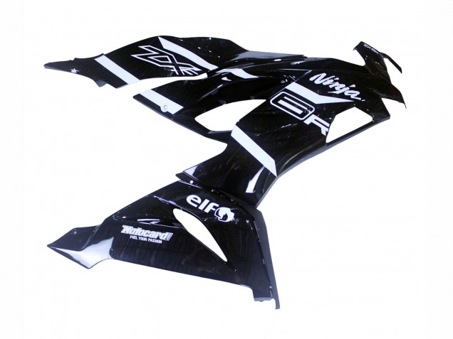 2019-2022 Glossy Black White Kawasaki ZX6R Motorcycle Fairings Canada