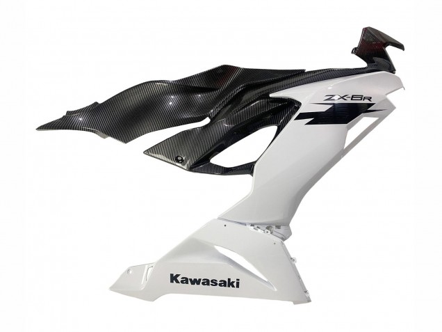 2019-2022 White Black Carbon Fiber Kawasaki ZX6R Motorcycle Fairings Canada
