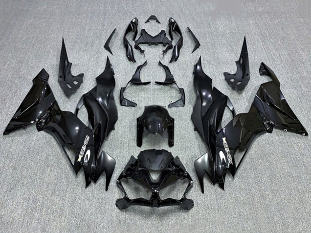 2019-2022 Glossy Black Kawasaki ZX6R Motorcycle Fairing Canada