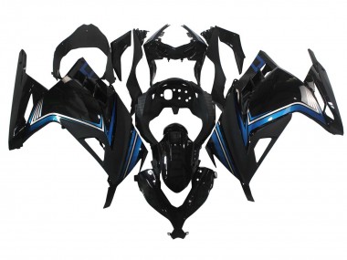 2013-2024 Glossy Black Blue Kawasaki EX300 Motorcycle Fairings Canada