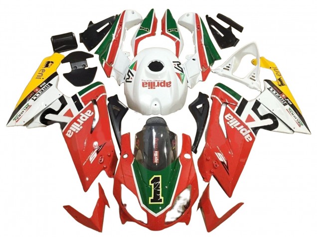 2006-2011 White Red Green Aprilia RS125 Motorcycle Fairings Canada