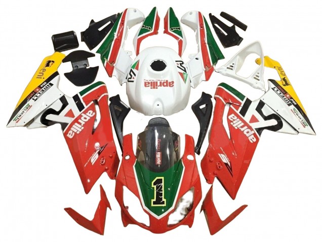 2006-2011 White Red Green Aprilia RS125 Motorcycle Fairings Canada