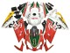 2006-2011 White Red Green Aprilia RS125 Motorcycle Fairings Canada