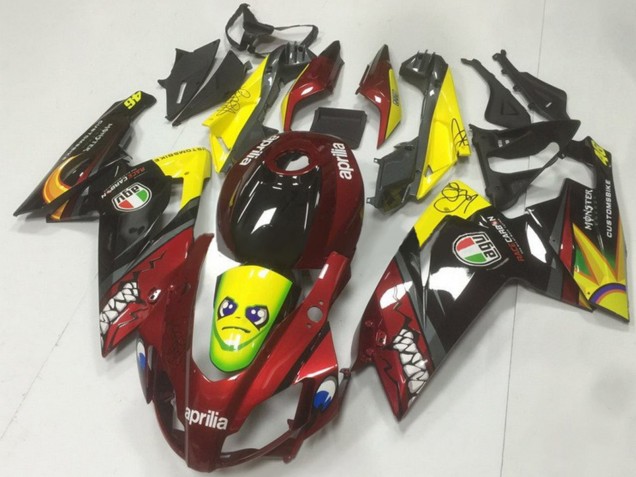 2006-2011 Red Yellow Black Shark Aprilia RS125 Motorcycle Fairings Canada