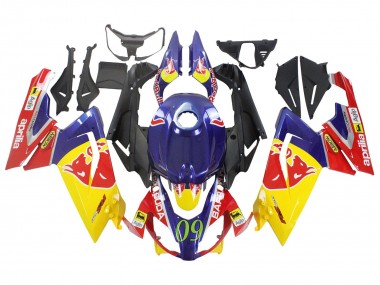 2006-2011 Yellow Dark Blue Red Bull Aprilia RS125 Motorcycle Fairings Canada