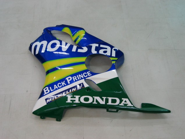 2004-2007 Blue Yellow Green MoviStar Honda CBR600 F4i Motorcycle Fairings Canada