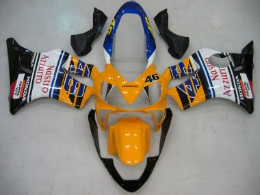 2004-2007 Yellow Blue White Black Nastro Azzurro Honda CBR600 F4i Motorcycle Fairings Canada