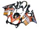 2004-2007 Matte Black Orange Rossi Honda CBR600 F4i Motorcycle Fairings Canada