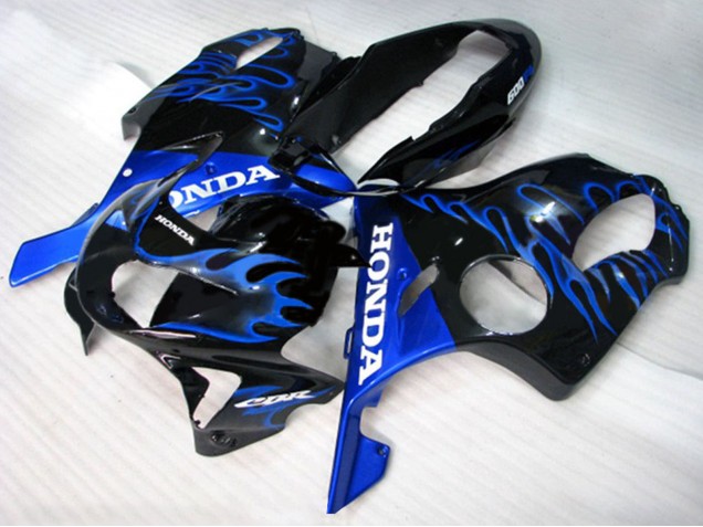 1999-2000 Glossy Black Blue Flame Honda CBR600 F4 Motorcycle Fairings Canada