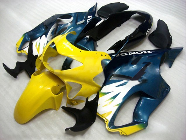 1999-2000 Yellow Dark Blue Glossy Black Honda CBR600 F4 Motorcycle Fairings Canada