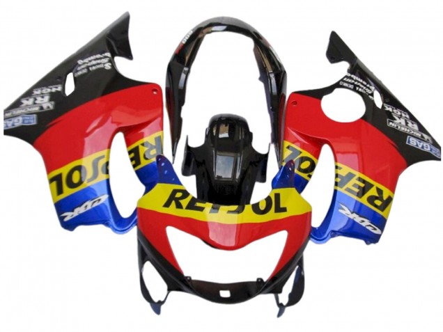 1999-2000 Red Yellow Blue Glossy Black Repsol Honda CBR600 F4 Motorcycle Fairings Canada