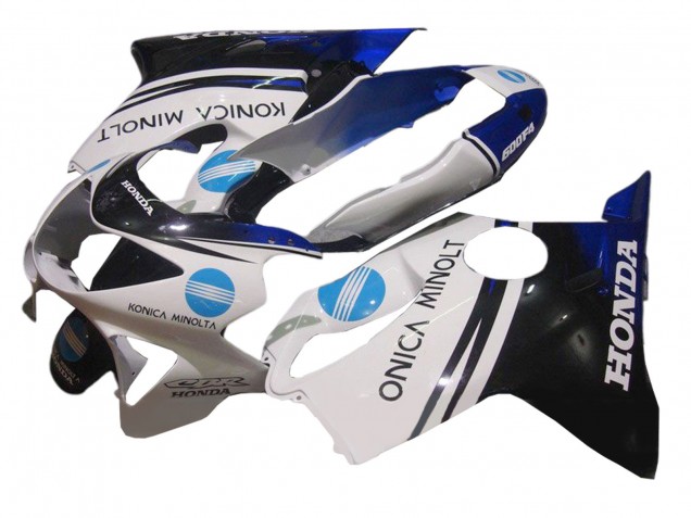 1999-2000 White Blue Glossy Black Konica Minolta Honda CBR600 F4 Motorcycle Fairing Canada