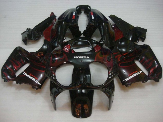 1992-1993 Glossy Black Red Flame Honda CBR900RR 893 Motorcycle Fairings Canada