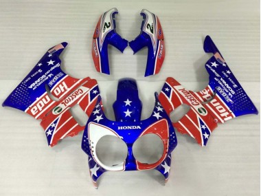 1992-1993 White Red Blue Star Castrol Honda CBR900RR 893 Motorcycle Fairings Canada