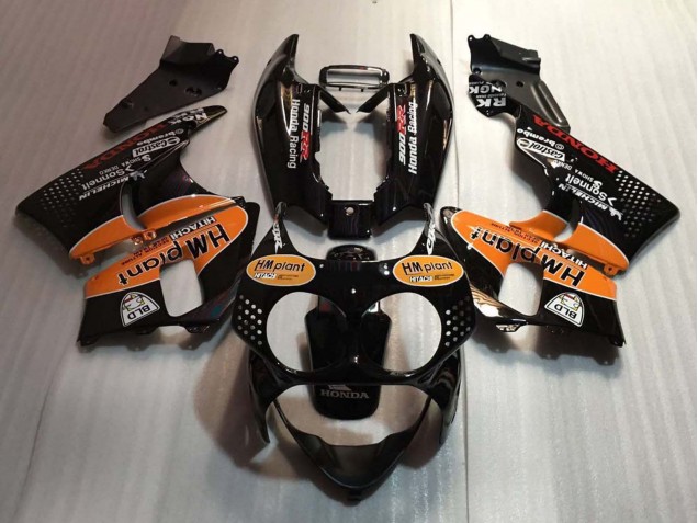 1992-1993 Glossy Black Orange Hm Plant Honda CBR900RR 893 Motorcycle Fairings Canada