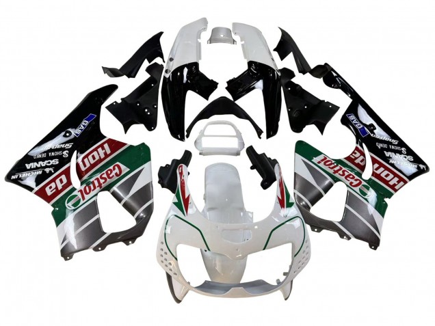 1996-1997 White Green Grey Glossy Black Castrol Honda CBR900RR 893 Motorcycle Fairings Canada