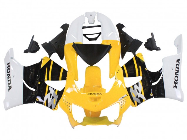 1998-1999 White Yellow Glossy Black Honda CBR900RR 919 Motorcycle Fairings Canada